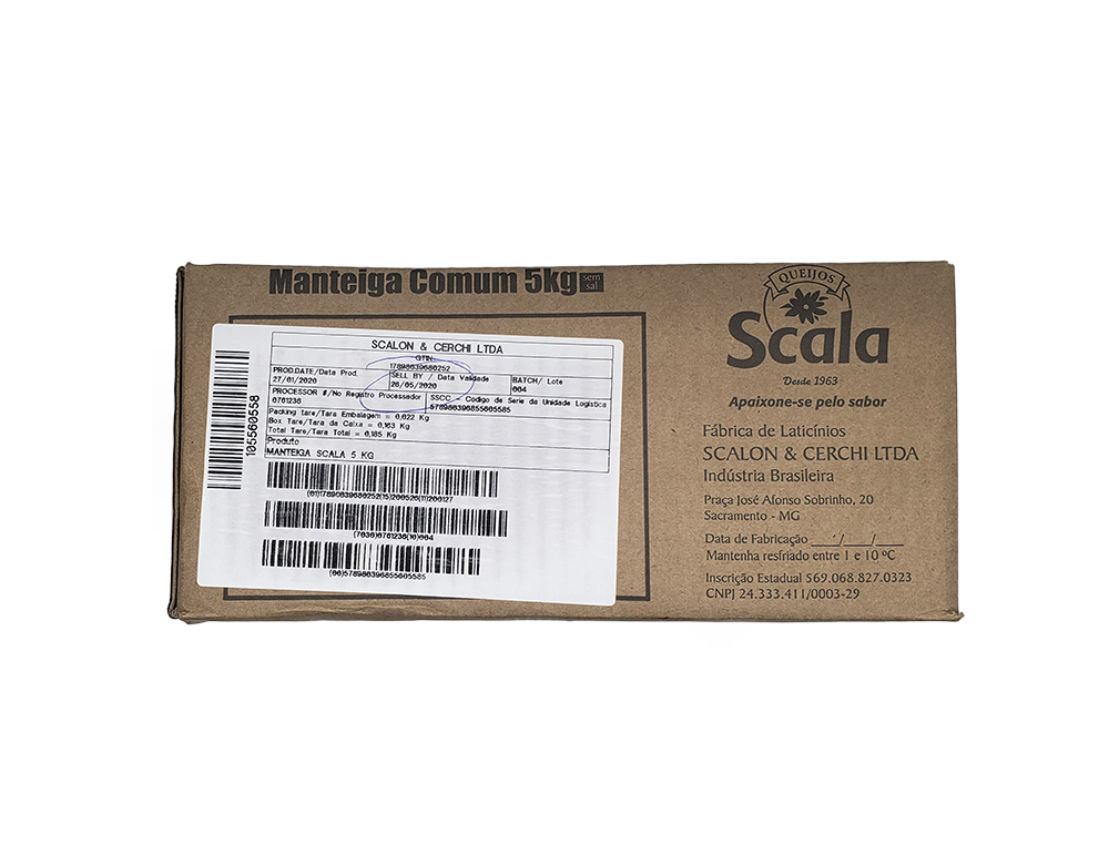 MANTEIGA SEM SAL SCALA (CX 5 KG)